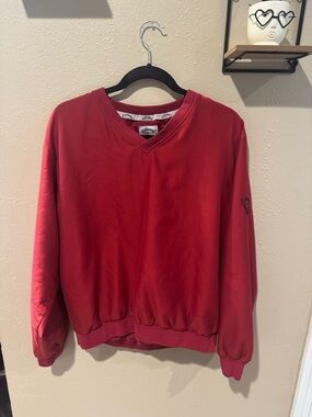 Vintage Callaway Men's V-Neck Pullover Sweater in Red